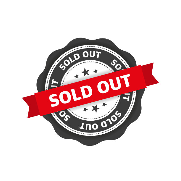 邮票与售完文字平面风格隔离上图片下载