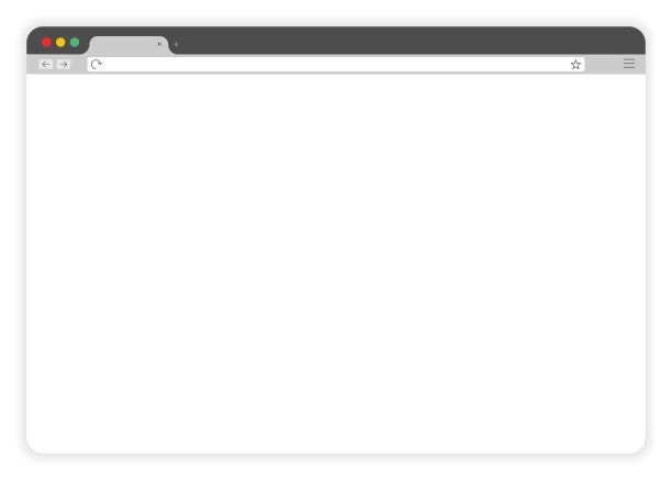 浏览器窗口隔离在白色背景图片下载