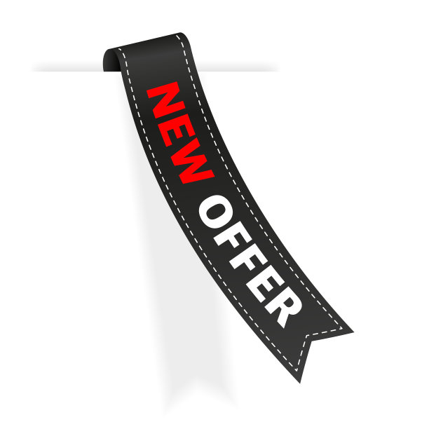 标签新报盘缎带销售标签旗帜孤立图片下载