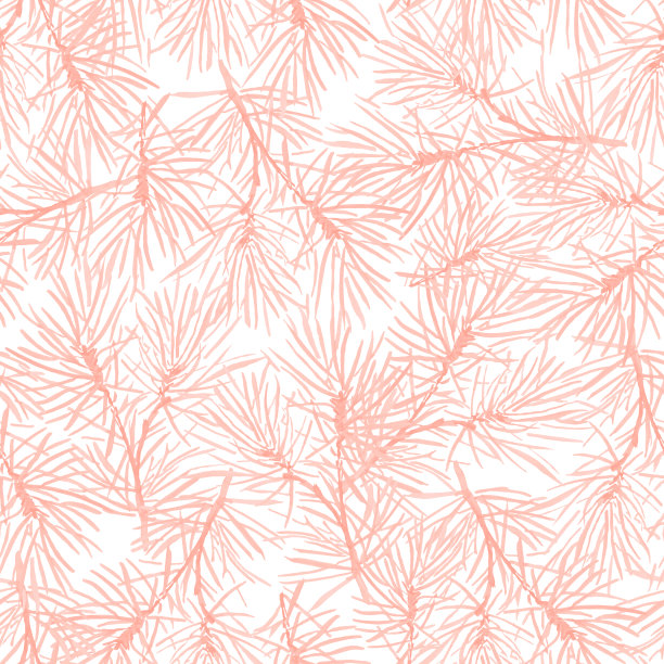 粉红色的圣诞松枝水彩图案。图片下载