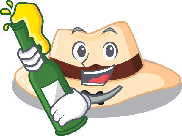 漫画设计概念巴拿马草帽欢呼图片下载