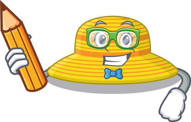 一个聪明的学生夏天帽子卡通人物图片下载