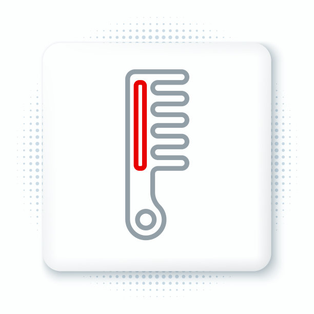 线毛刷图标孤立在白色背景图片下载