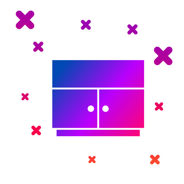 彩色衣柜图标孤立在白色背景图片下载