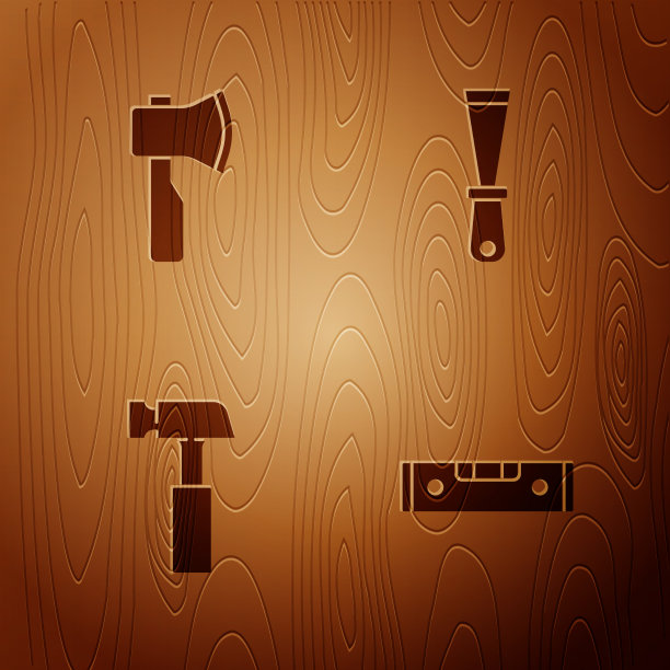 设置施工气泡水平木斧锤图片下载