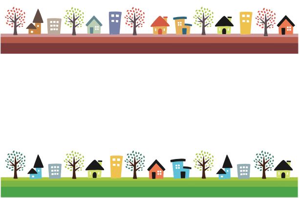 斯堪的纳维亚风格的城市景观框架插图材料图片下载