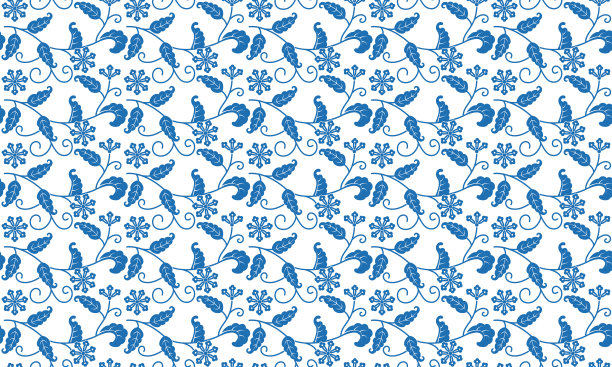 日本传统图案“CHOJIKARAKUSA”蓝色图片下载