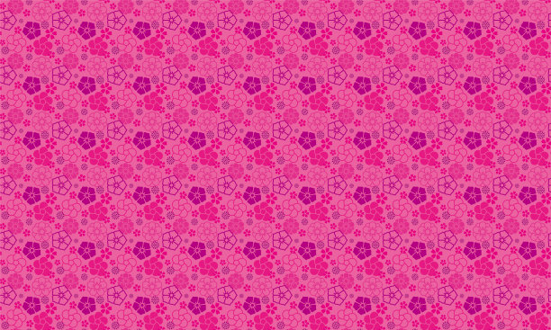 花朵图案“KIKYO, KIKU、梅花、樱花”图片下载