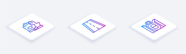 设置等距线手套自行车道和远足图片下载