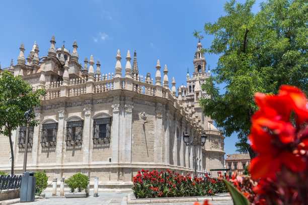 塞维利亚大教堂美丽的外观和建筑。图片下载