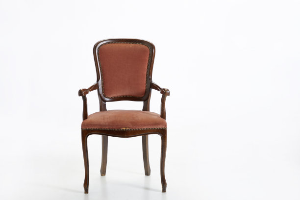 老式扶手椅，正面视图图片下载