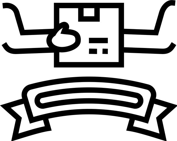 快递送包免费送货标志线图标图片下载