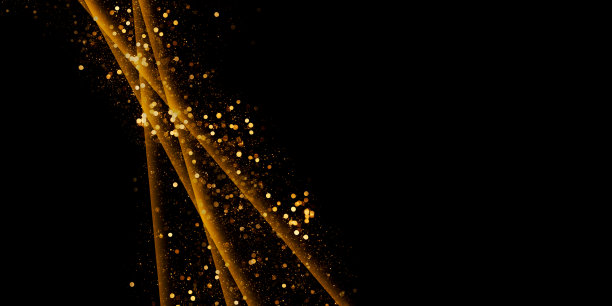 发光的抽象背景正方形框架灯光轨迹和散景3D插图图片下载