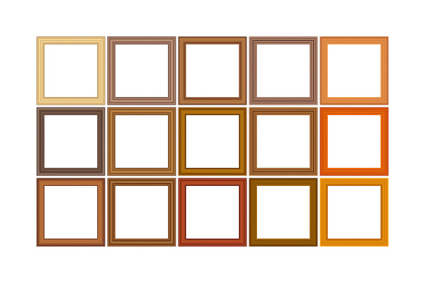 大set方黄金古董木框架图片下载