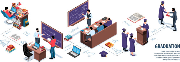 等距学术毕业信息图图片下载