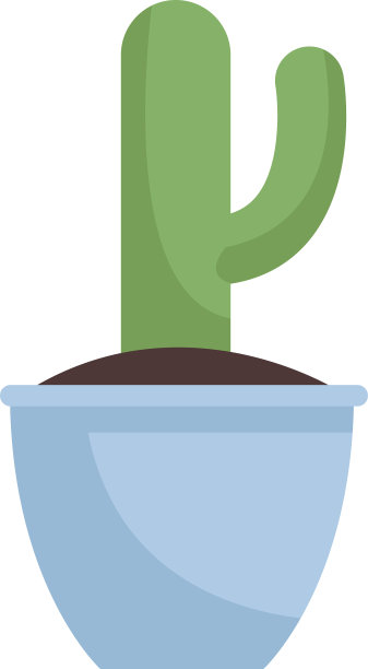 室内植物仙人掌在陶瓷盆中自然隔离图片下载