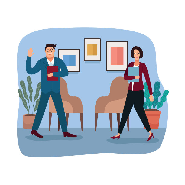 业务夫妇与文件夹步行回图片下载