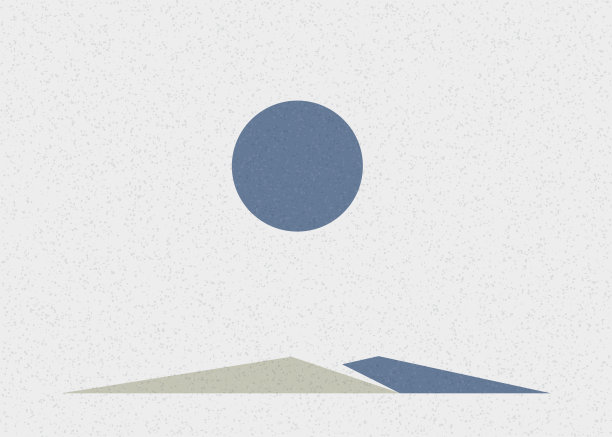 几何山剪影生成艺术海报插图图片下载