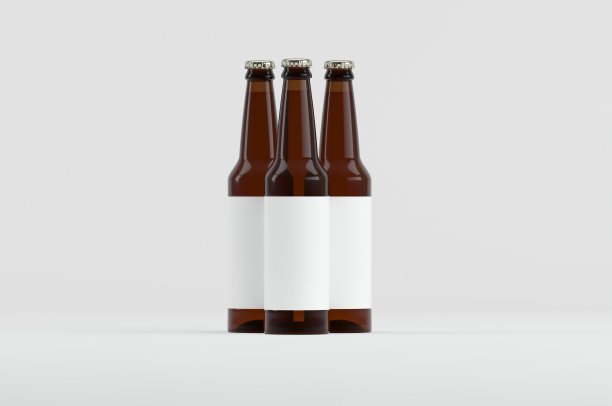 啤酒瓶模型3D渲染图片下载