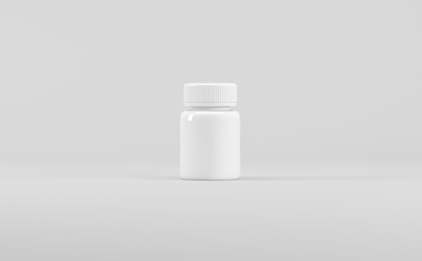 白色塑料补充模型3D插图-医药制药图片下载