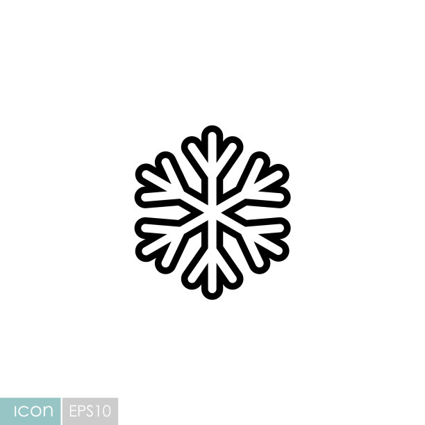 雪花天气标志图标图片下载