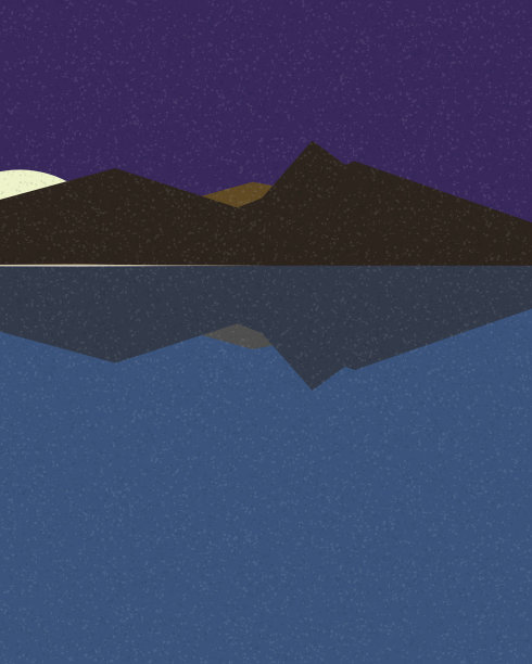 几何景观剪影生成艺术海报插画图片下载