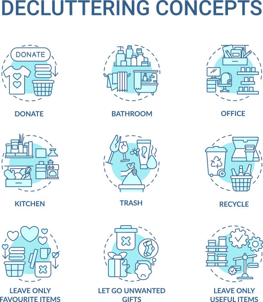 清理概念图标集图片下载