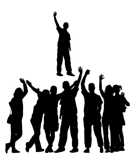 拥抱学生朋友挥手剪影图片下载