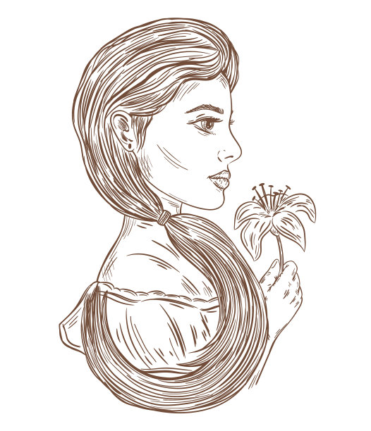 脸侧面女人轮廓女孩肖像3月8日图片下载