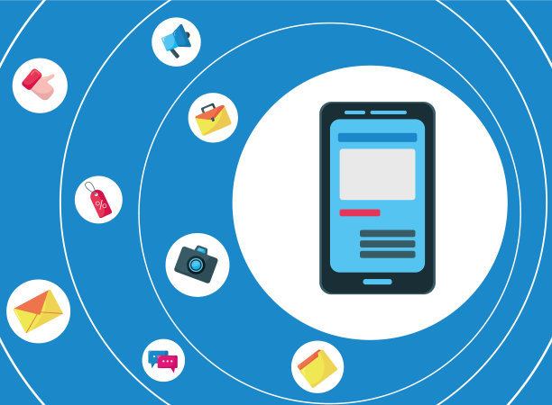 智能手机和社交媒体设置图标图片下载