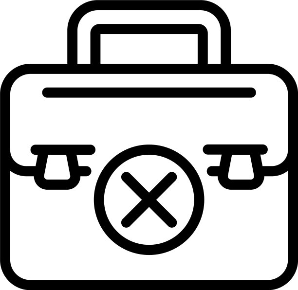 破公文包图标轮廓风格图片下载