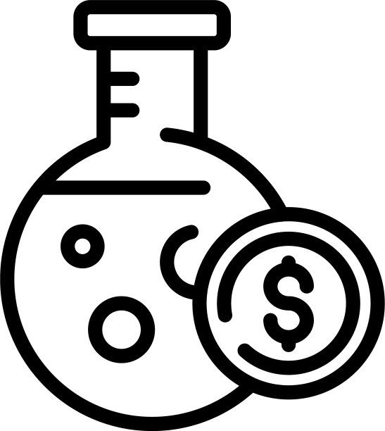 烧瓶美元图标轮廓风格图片下载