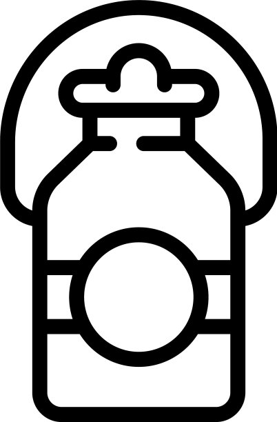 牛奶加仑图标轮廓风格图片下载