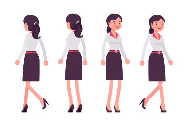 聪明的年轻女商人，女企业家，老板，商业经理，前前后后图片下载