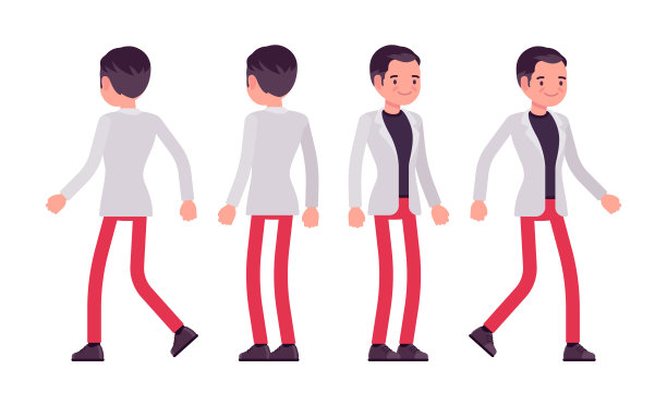 聪明的年轻商人，男性企业家，老板，业务经理，前前后后图片下载