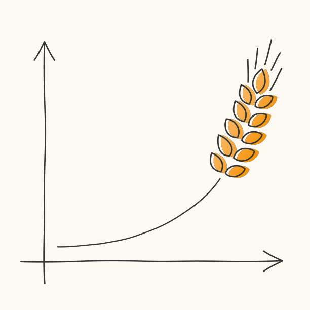 小麦形状生长曲线图。理念:素食、健康饮食、天然食品、农业、转基因、纯素食、谷物、新收获等。图片下载