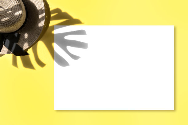 白纸模型。时尚夏日平铺图片下载