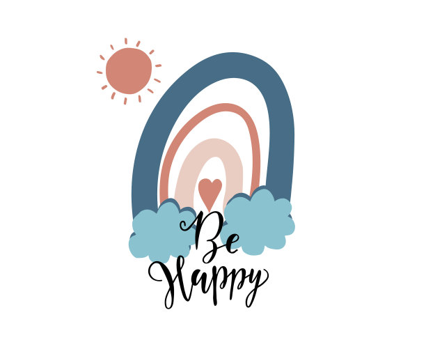 要幸福的手绘文字。图片下载