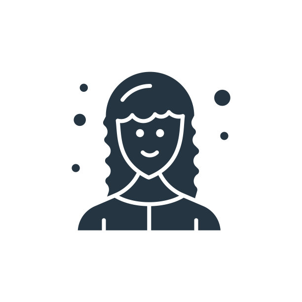 女人图标。字形女性图标用于网站设计和移动，应用程序开发，打印。女性图标从填充女性头像收集孤立的白色背景。图片下载