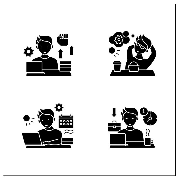 工作狂字形图标设置图片下载