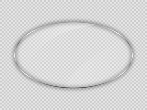 椭圆形框架的玻璃板图片下载