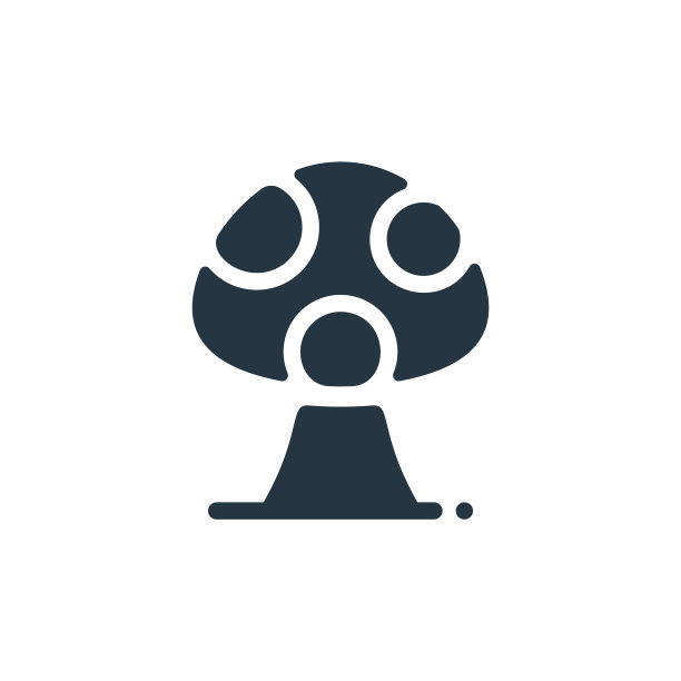 蘑菇图标。字形蘑菇图标用于网站设计和移动，应用程序开发，打印。蘑菇图标从填充春季系列孤立的白色背景。图片下载