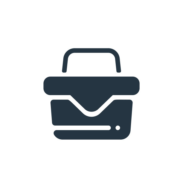 野餐篮子图标。字形野餐篮图标，用于网站设计和移动，应用程序开发，打印。野餐篮子图标从填充春天收集孤立的白色背景。图片下载