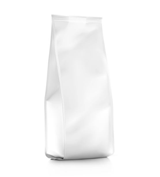 真实的食物袋孤立在白色的背景。等距视图。图片下载