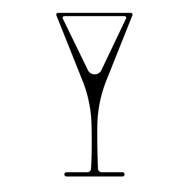 用于鸡尾酒或短饮的黑色玻璃轮廓。玻璃的伏特加。用来喝小酒的杯子。矢量插图，平面风格图片下载