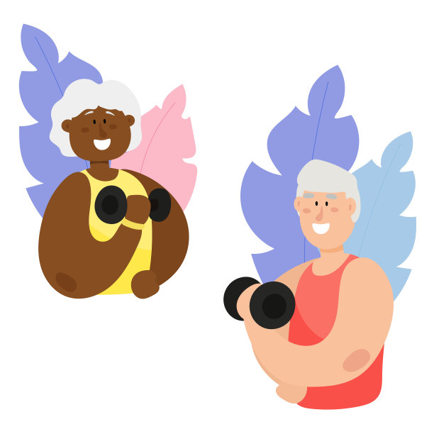 活跃的老夫妇喜欢运动。黑人祖父母过着健康的生活。来自不同国家的人们。图片下载