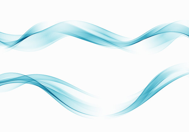 透明抽象的水波。带有抽象波的向量集。图片下载