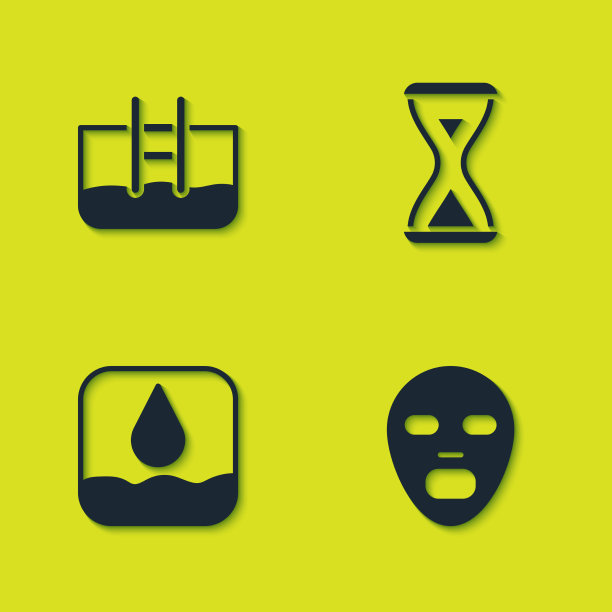 配有阶梯面部化妆品的游泳池图片下载