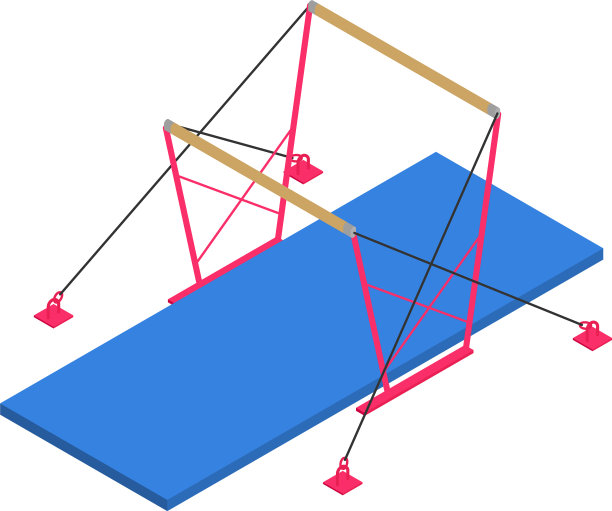体操奥林匹克酒吧图标等距风格图片下载
