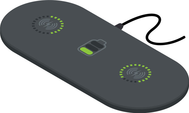 宽无线充电器图标等距风格图片下载